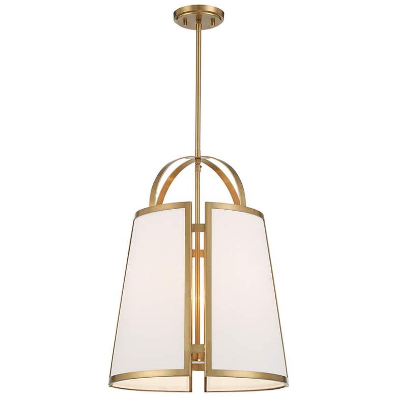 Image 5 Chartwell 4-Light Pendant in Warm Brass more views