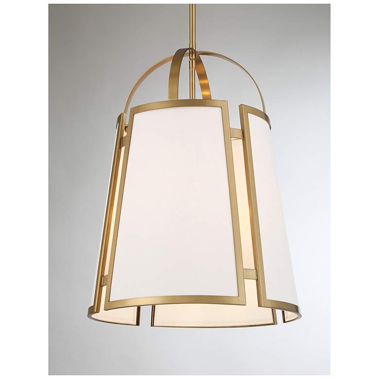 Image 6 Chartwell 4-Light Pendant in Warm Brass more views