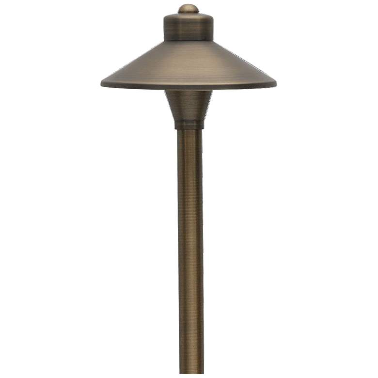 Image 1 Chas 20"H Natural Brass Mushroom LED Landscape Path Light