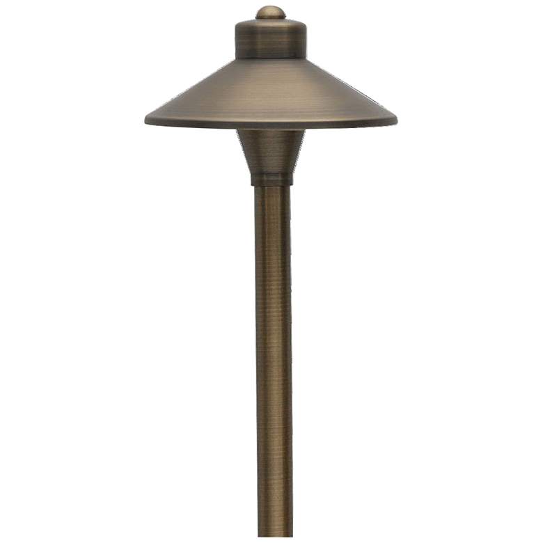 Image 1 Chas 20 inchH Natural Brass Mushroom LED Landscape Path Light