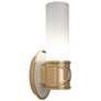 1_Chase 11.5" High Antique Brass And Polished Cas White Wall Sconce
