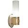Chase 11.5" High Antique Brass And Polished Cas White Wall Sconce