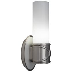 Chase 11.5" High Polished Nickel And Polished Cas White Wall Sconce
