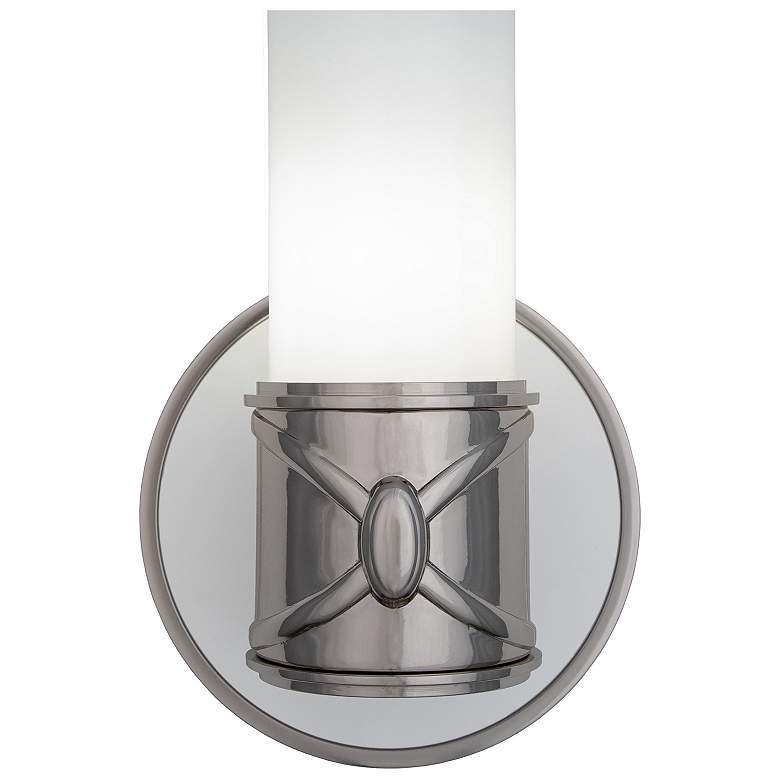 Image 3 Chase 11.5" High Polished Nickel And Polished Cas White Wall Sconce more views