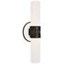 1_Chase 17"H 2 Light Deep Patina Bronze And Polished Cushite Wall Sconce