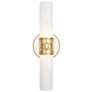 2_Chase 17" High 2 Light Antique Brass And White Wall Sconce more views