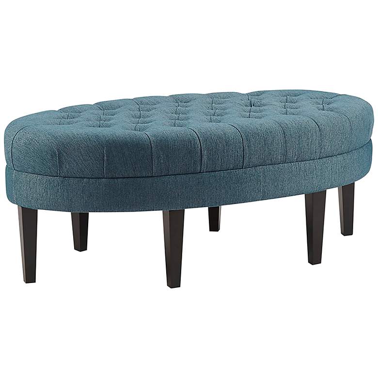 Image 2 Chase Blue Fabric Tufted Surfboard Ottoman