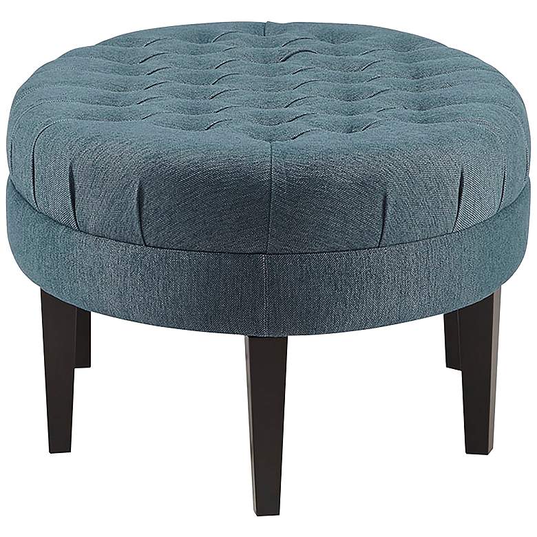 Image 3 Chase Blue Fabric Tufted Surfboard Ottoman more views