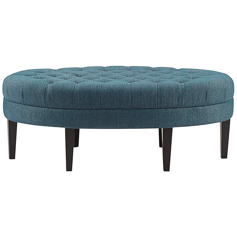 Image 4 Chase Blue Fabric Tufted Surfboard Ottoman more views