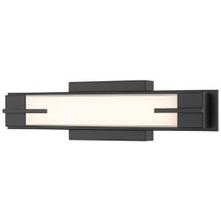Chase by Z-Lite Matte Black LED 18 inch 1 Light Vanity