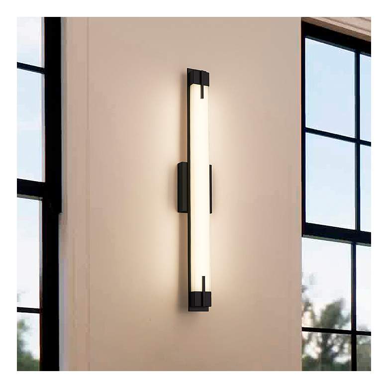 Image 1 Chase by Z-Lite Matte Black LED 33 inch 1 Light Vanity