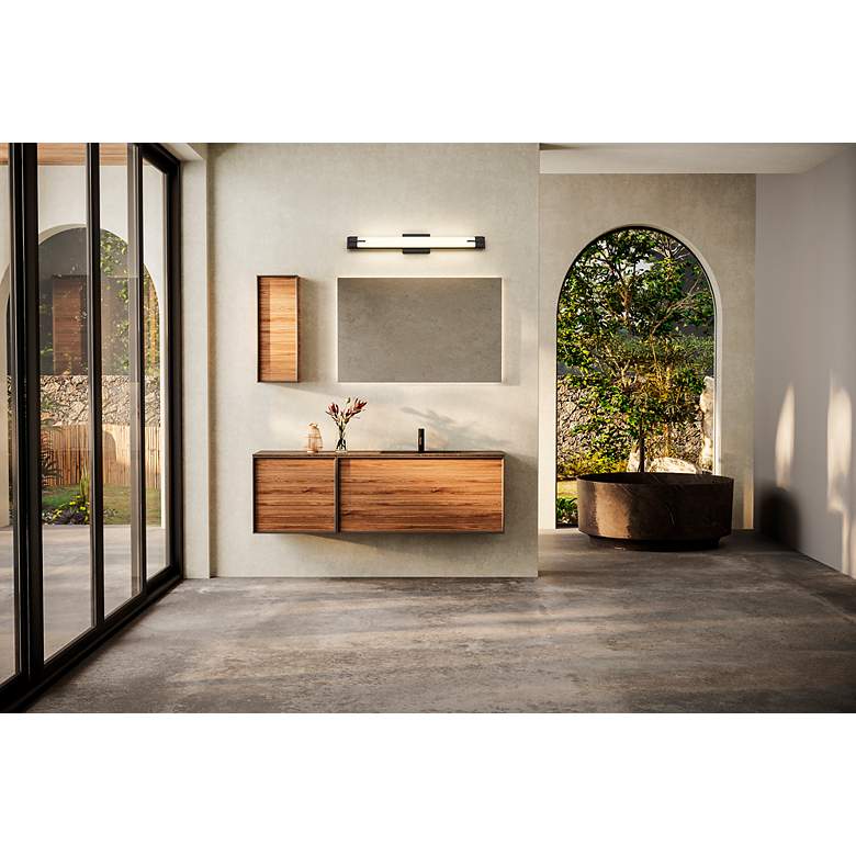 Image 3 Chase by Z-Lite Matte Black LED 33 inch 1 Light Vanity more views