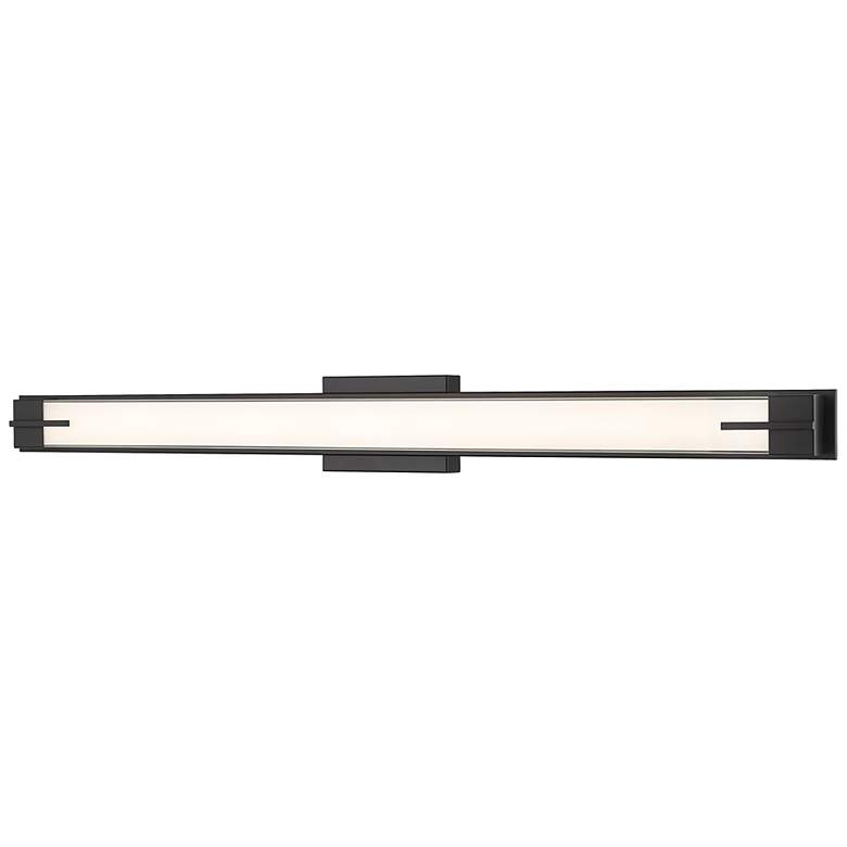 Image 2 Chase by Z-Lite Matte Black LED 43 inch 1 Light Vanity