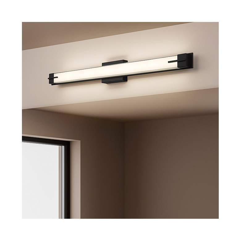 Image 1 Chase by Z-Lite Matte Black LED 43 inch 1 Light Vanity