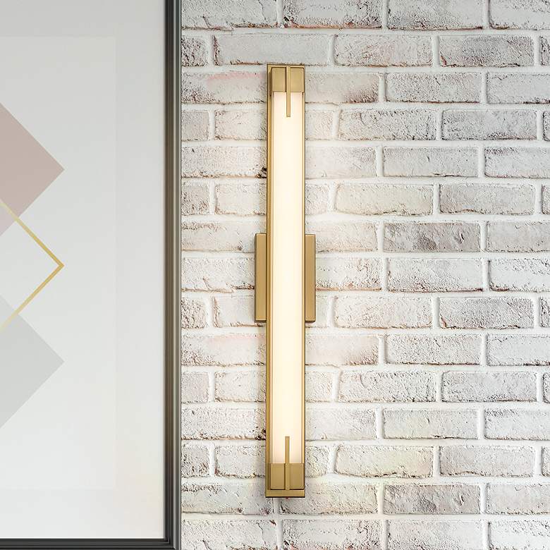 Image 1 Chase by Z-Lite Modern Gold LED 33 inch 1 Light Vanity