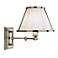 Chase Collection Antique Nickel Plug-In Swing Arm Wall Lamp