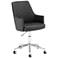 Chase Diamond-Tufted Black Faux Leather Office Chair