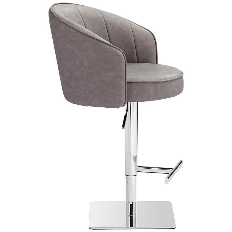 Image 7 Chase Gray Faux Leather Swivel Adjustable Stools Set of 2 more views