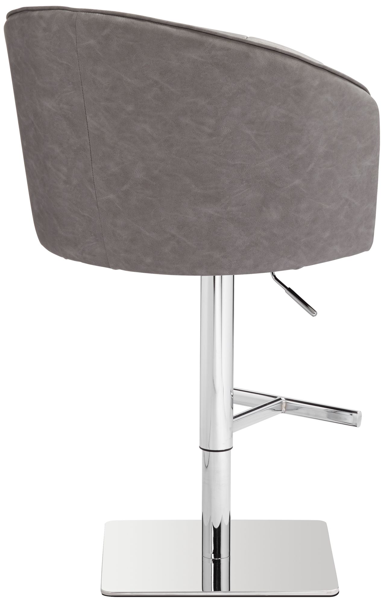 Chase Gray Faux Leather Swivel Adjustable Stools Set of 2