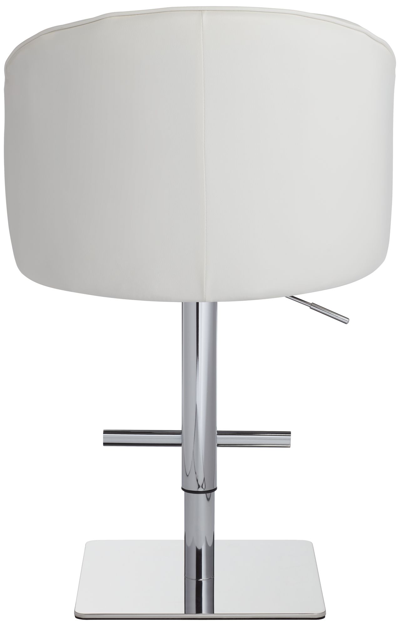 Chase White Faux Leather Swivel Adjustable Bar Stool