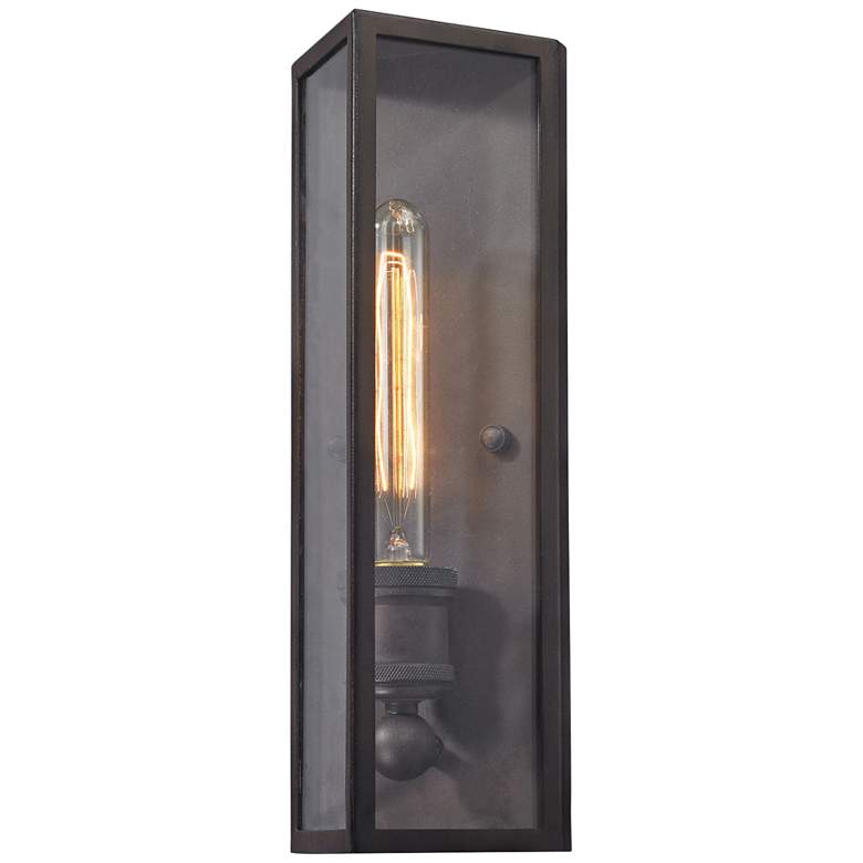 Image 1 Chasebrook 14" High Clay Iron Pocket Wall Sconce