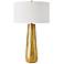 Chased Round Table Lamp-Antique Brass