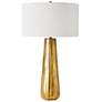 Chased Round Table Lamp-Antique Brass