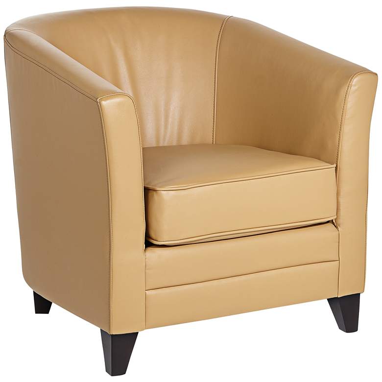 Image 1 Chasen Straw Tan Bonded Leather Club Chair