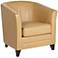 Chasen Straw Tan Bonded Leather Club Chair