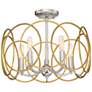 Chassell 18 1/4"W Gold and Nickel Convertible Ceiling Light