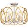 Chassell 18 1/4"W Gold and Nickel Convertible Ceiling Light