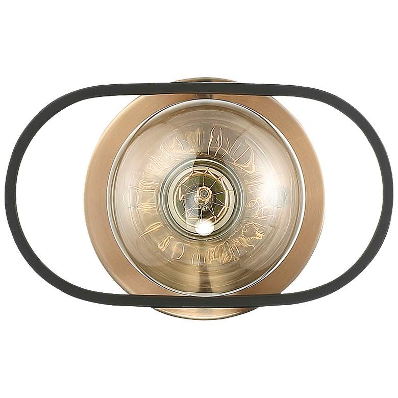 Image 1 Chassis; 1 Light; Wall Sconce; Copper Brushed Brass Finish w/ Matte Black
