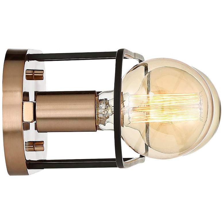 Image 3 Chassis; 2 Light; Vanity; Copper Brushed Brass Finish w/ Matte Black Frame more views