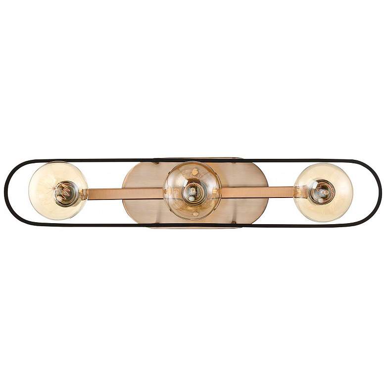 Image 3 Chassis; 3 Light; Vanity; Copper Brushed Brass Finish w/ Matte Black Frame more views