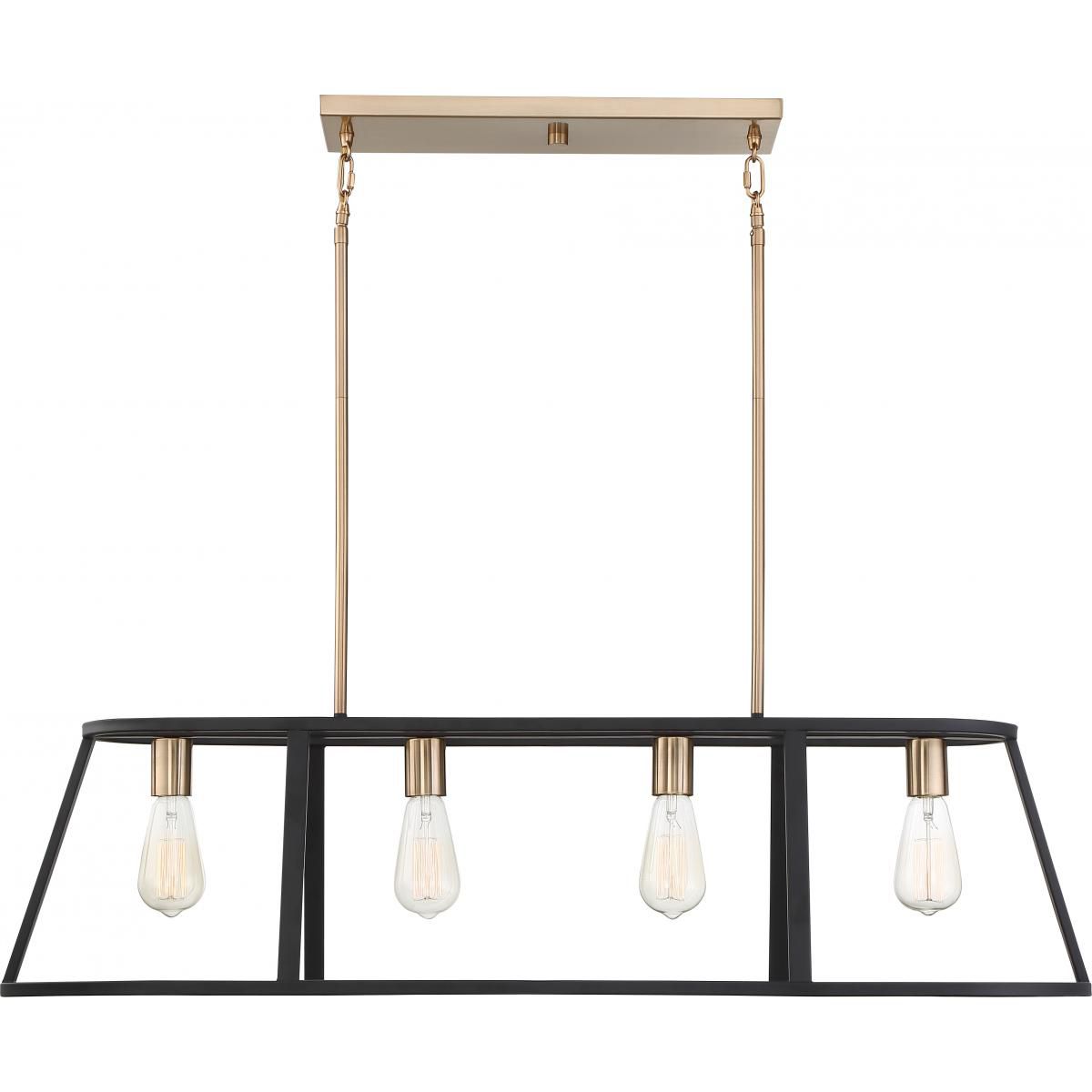Image 2 Chassis; 4Light; Island Pendant; Copper Brushed Brass Finish w/ Matte Black more views