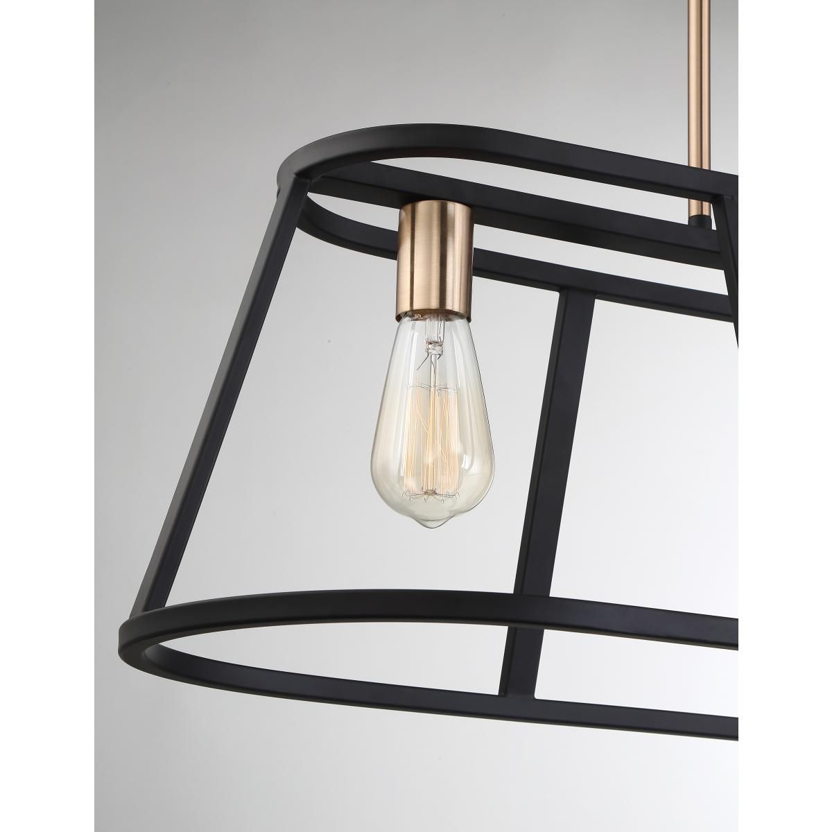 Image 5 Chassis; 4Light; Island Pendant; Copper Brushed Brass Finish w/ Matte Black more views