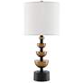 Chastain Antique Brass and Black Metal Stem Table Lamp