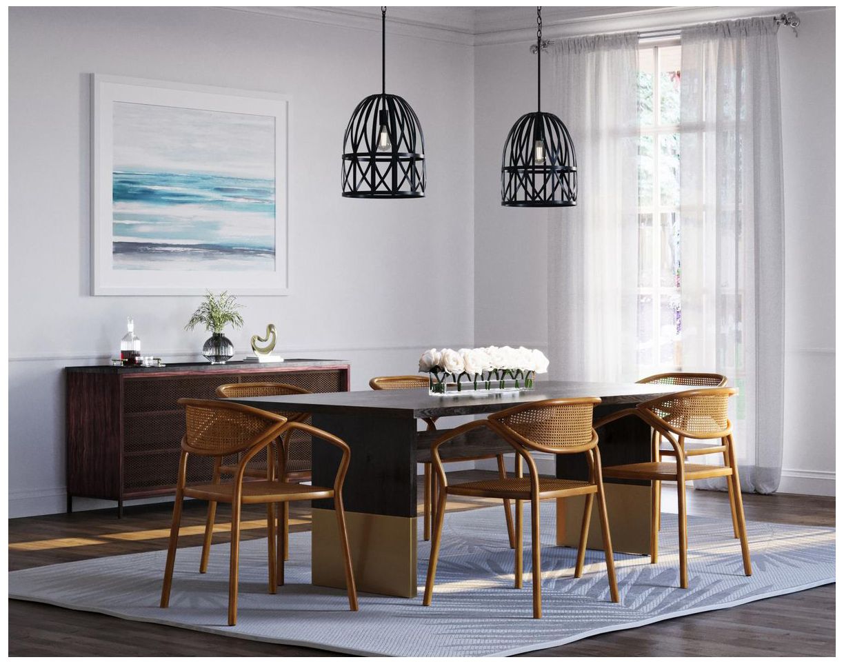 Thumbnail3 of Chastain Collection One-Light Basket Pendant Light more views