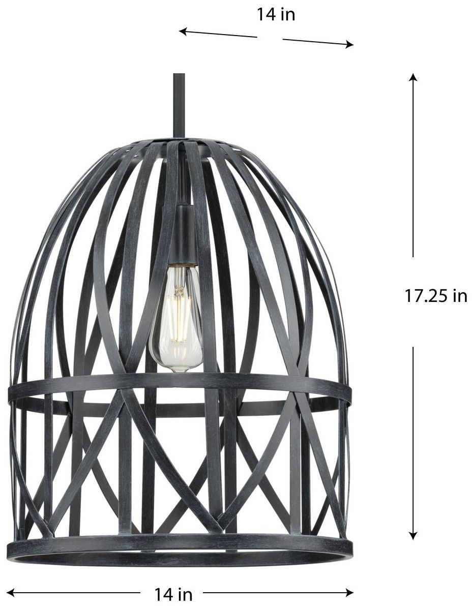 Thumbnail4 of Chastain Collection One-Light Basket Pendant Light more views