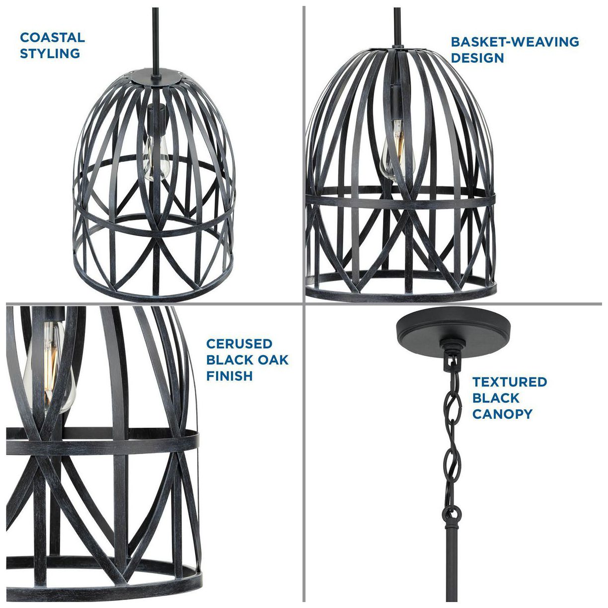 Chastain Collection One-Light Basket Pendant Light