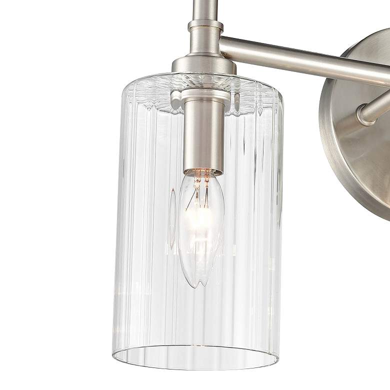 Image 2 Chastine 19" Wide Brushed Nickel 3-Light Bath Light more views