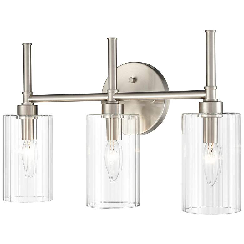 Image 5 Chastine 19" Wide Brushed Nickel 3-Light Bath Light more views