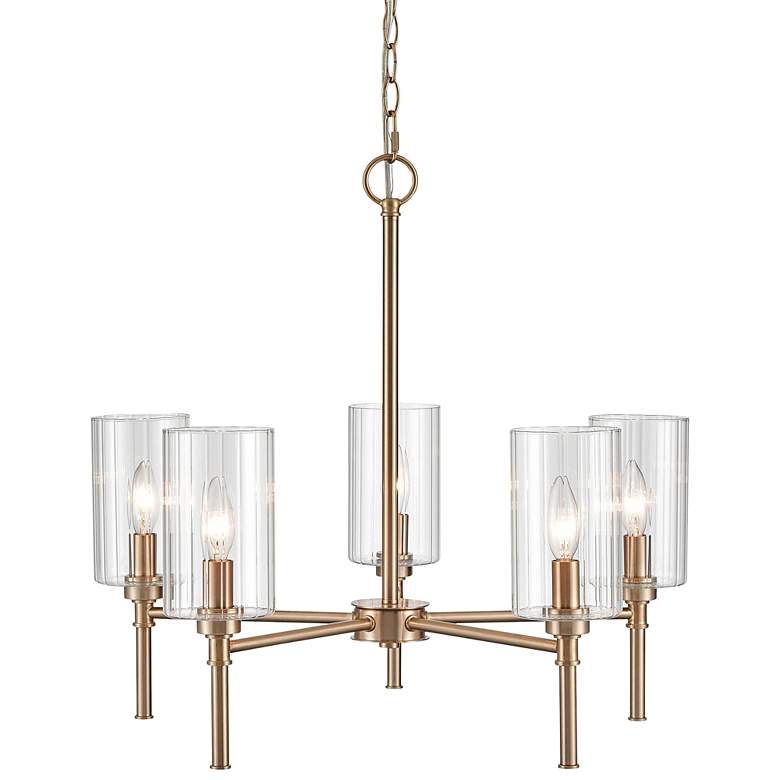 Image 1 Chastine 22" Wide Modern Gold 5-Light Chandelier