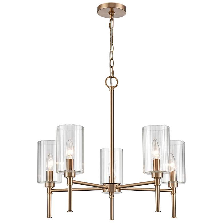 Image 5 Chastine 22" Wide Modern Gold 5-Light Chandelier more views