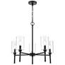 1_Chastine 24" Wide 5-Light Chandelier in Matte Black