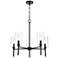 Chastine 24" Wide 5-Light Chandelier in Matte Black
