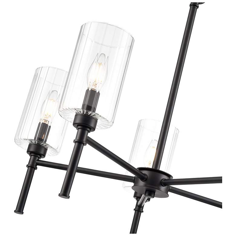 Image 5 Chastine 24" Wide 5-Light Chandelier in Matte Black more views