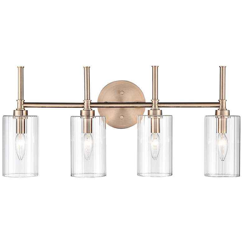 Image 1 Chastine 25 1/2" Wide Modern Gold 4-Light Bath Light