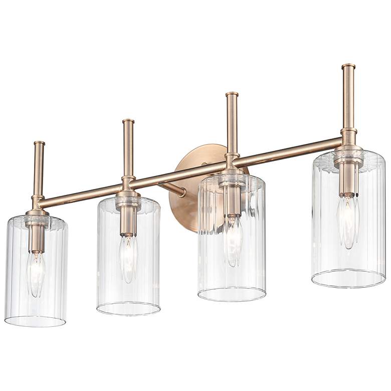 Image 3 Chastine 25 1/2" Wide Modern Gold 4-Light Bath Light more views