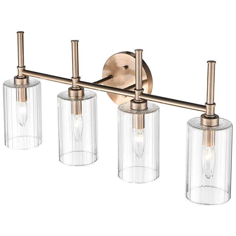 Image 4 Chastine 25 1/2" Wide Modern Gold 4-Light Bath Light more views